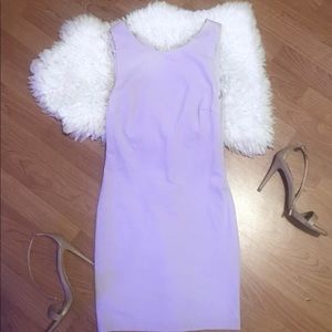 Lavender Zara Dress with Plunging Ruffled Back